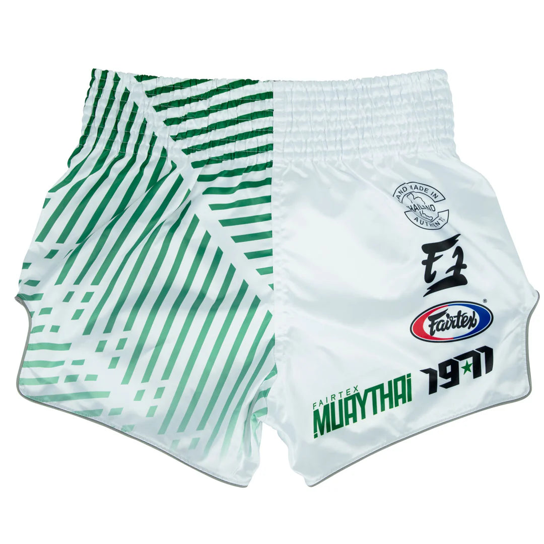 Fairtex BS1923 Racer White Muay Thai Shorts