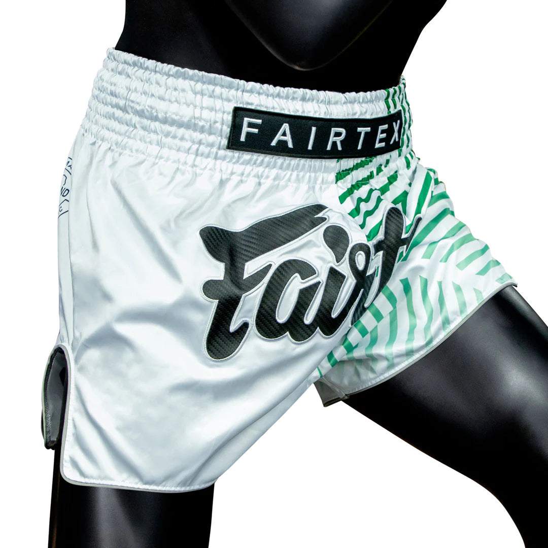 Fairtex BS1923 Racer White Muay Thai Shorts