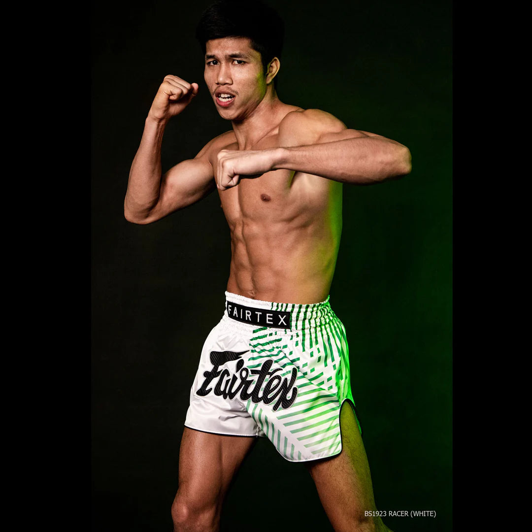Fairtex BS1923 Racer White Muay Thai Shorts