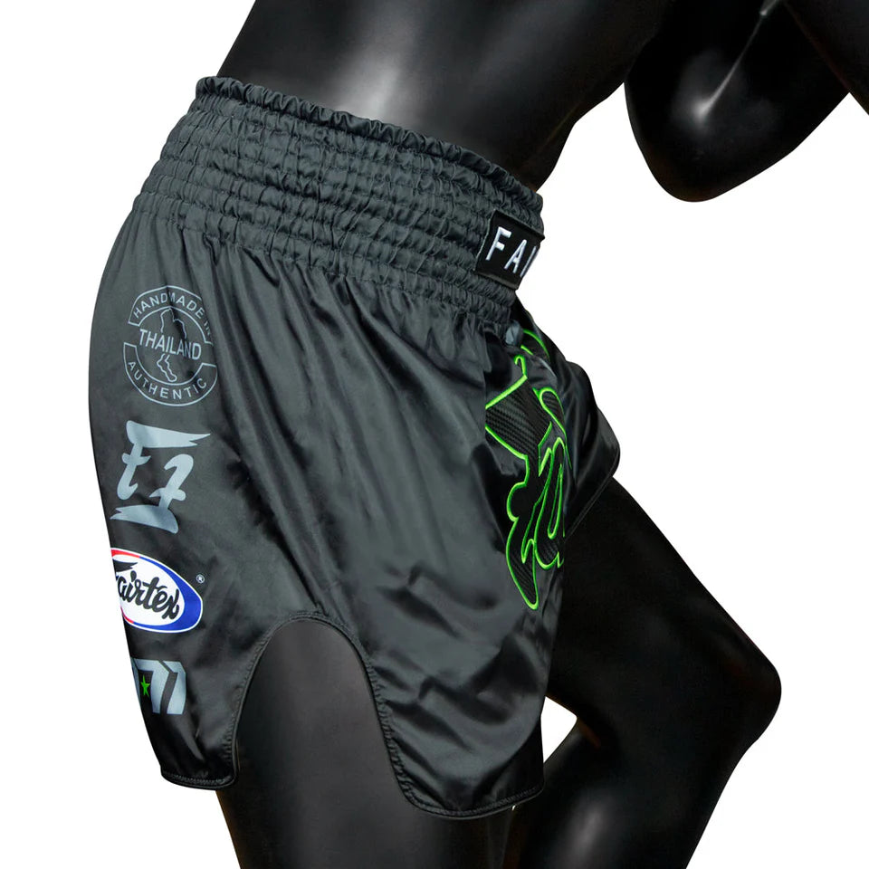 Fairtex BS1924 Racer Black Muay Thai Shorts
